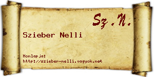 Szieber Nelli névjegykártya